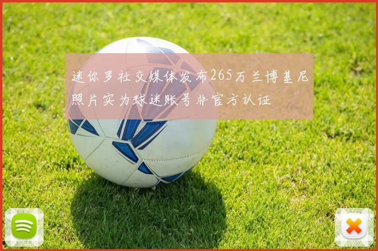 迷你罗社交媒体发布265万兰博基尼照片实为球迷账号非官方认证